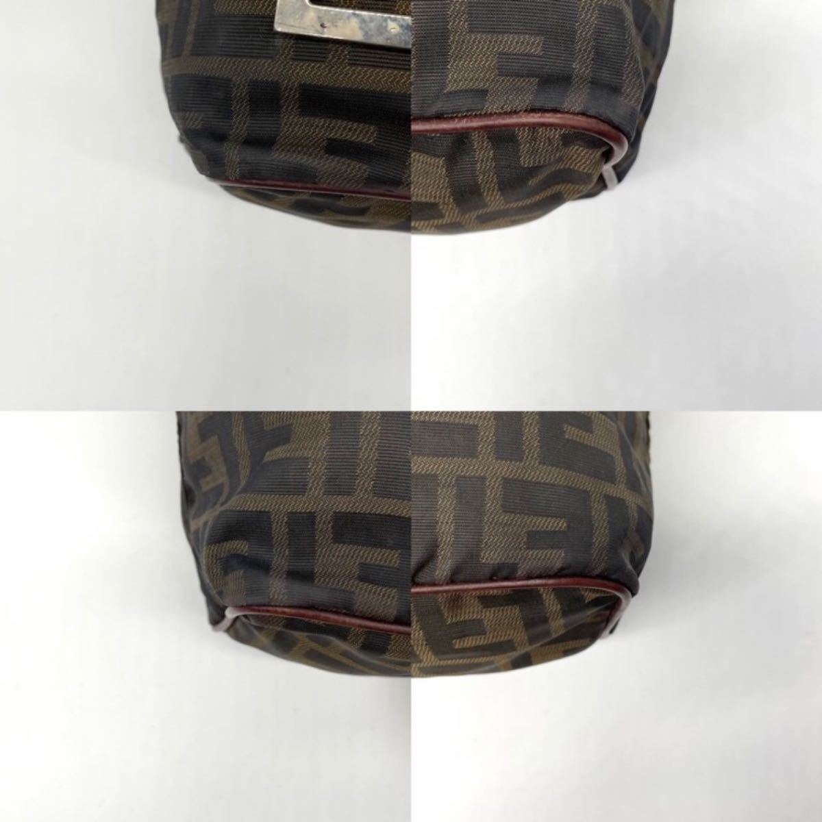 1円〜【美品】FENDI フェンディ ズッカ柄 ハンドバッグ アクセサリーポーチ マンマバケット FF柄 本格 レザー使用 ブラウン 茶 レディース フェンディ 1円 FENDI セミショルダー ベロア ズッカ柄ミニハンドバッグ