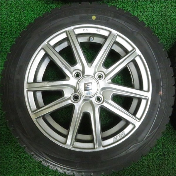 2018年製 8分山 ダンロップ WINTERMAXX WM01 155/65R14/SEIN 4.5J 4H 100 +45 Φ67/4本 F_Q_113