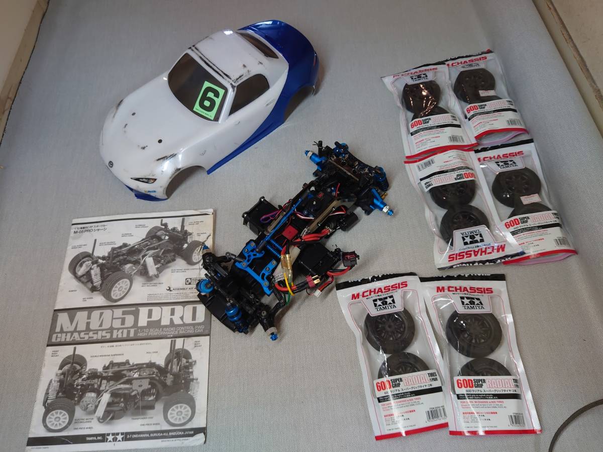 タミヤ M-05 | PROフルオプション APPS オマケ付き フルセット TAMIYA PRO 1⁄10 さ*こ様 電動RC 公式 組立済 M05PROブルーメッキバージョン中古品オプションパーツ (自動車