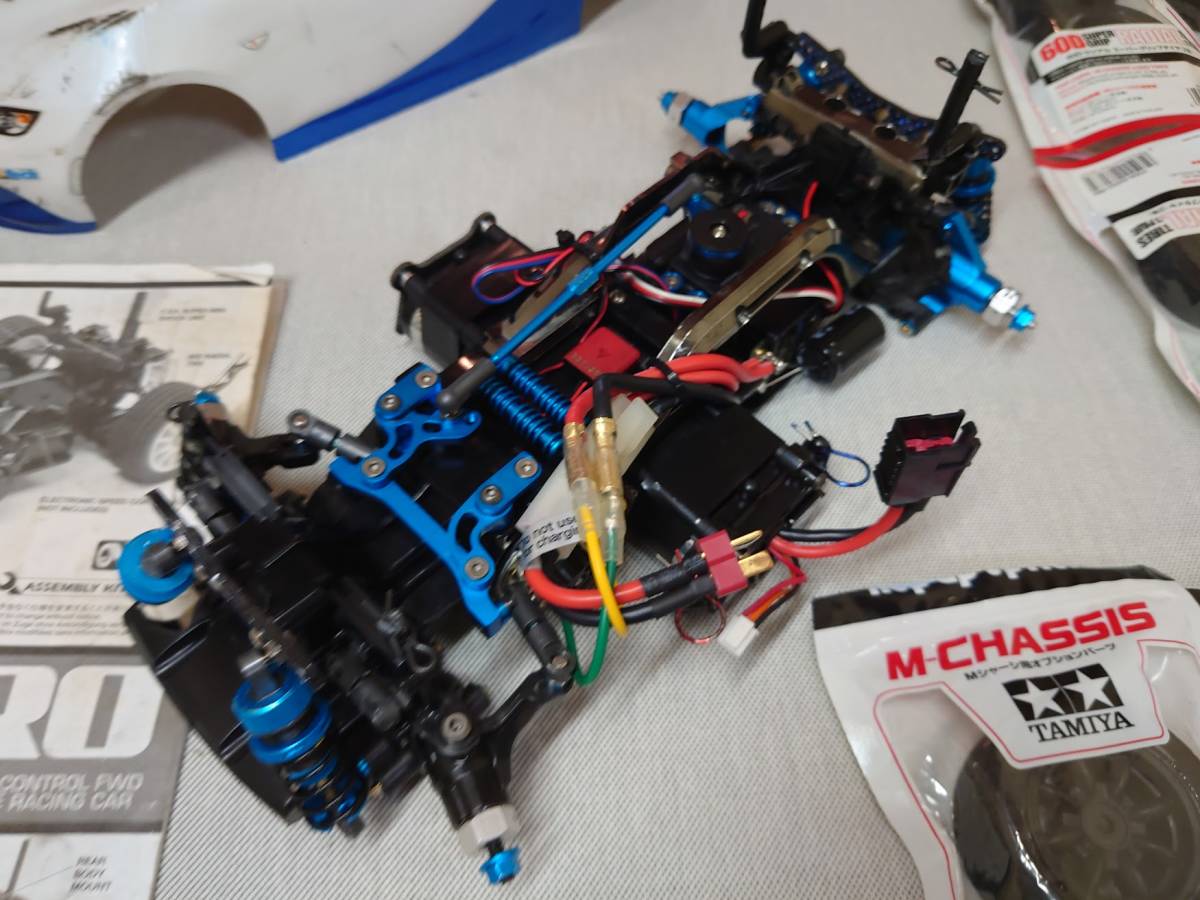 タミヤ M-05 | PROフルオプション APPS オマケ付き フルセット TAMIYA PRO 1⁄10 さ*こ様 電動RC 公式 組立済 M05PROブルーメッキバージョン中古品オプションパーツ (自動車