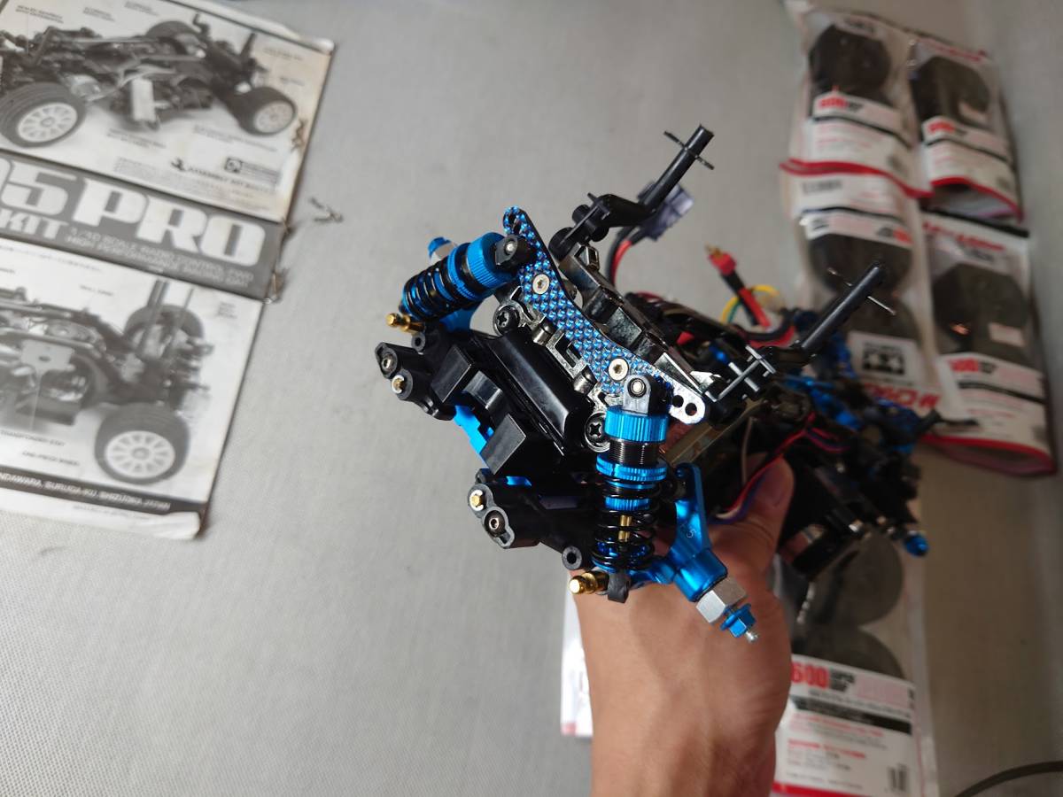 タミヤ M-05 | PROフルオプション APPS オマケ付き フルセット TAMIYA PRO 1⁄10 さ*こ様 電動RC 公式 組立済 M05PROブルーメッキバージョン中古品オプションパーツ (自動車