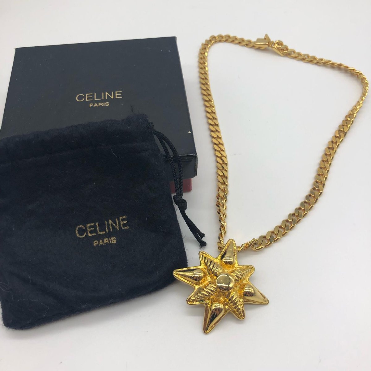 腕時計、アクセサリー 427 ヴィンテージ CELINE 星型 ラインストーン 