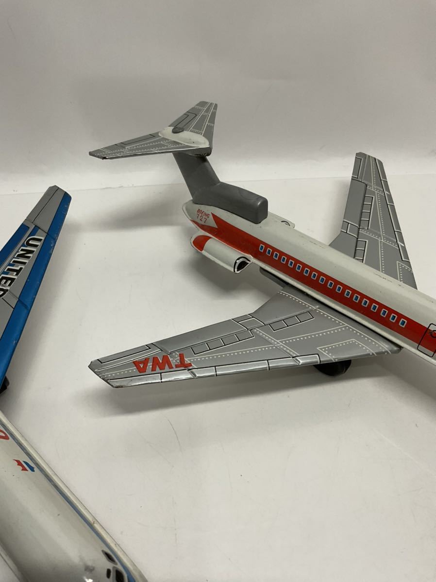 119【同梱可】レア ヴィンテージ TWA ボーイング 航空機 ブリキ製