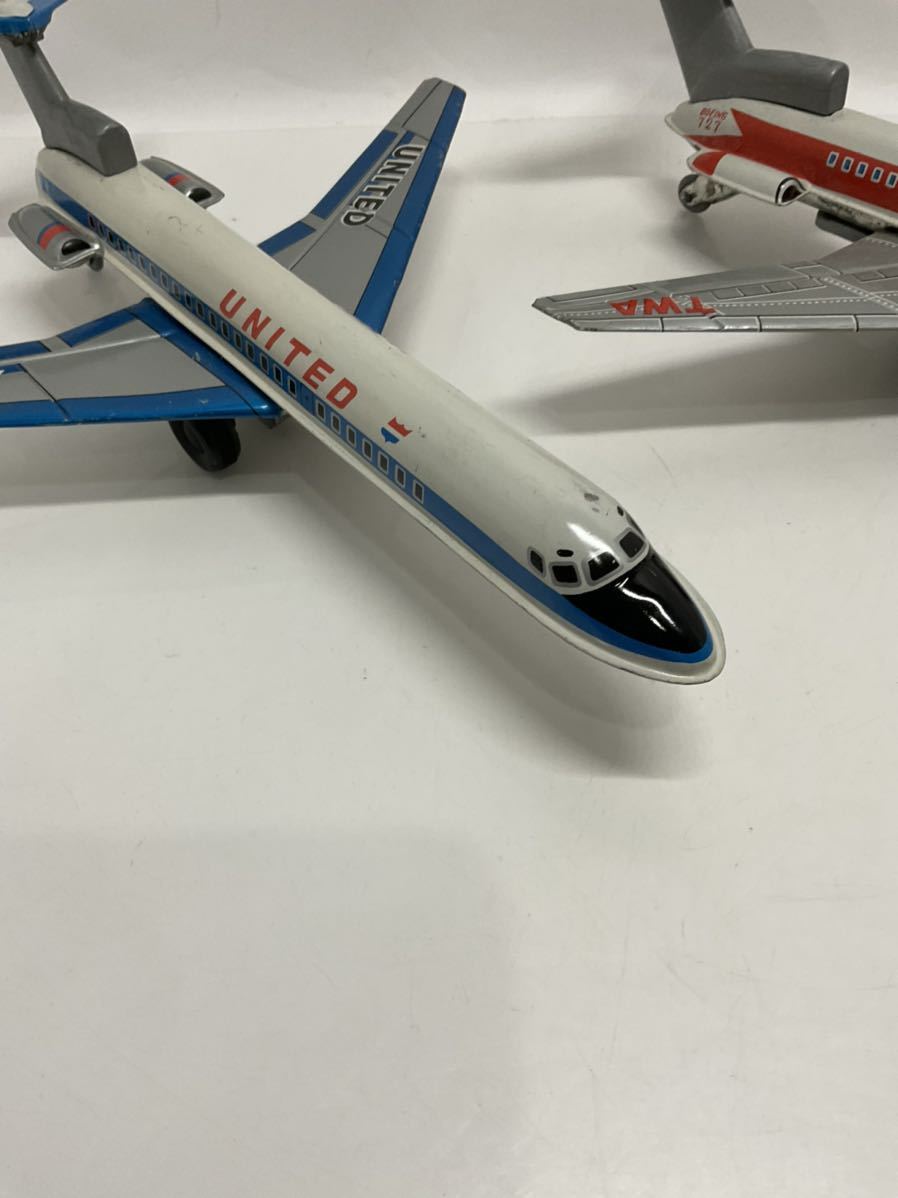 119【同梱可】レア ヴィンテージ TWA ボーイング 航空機 ブリキ製