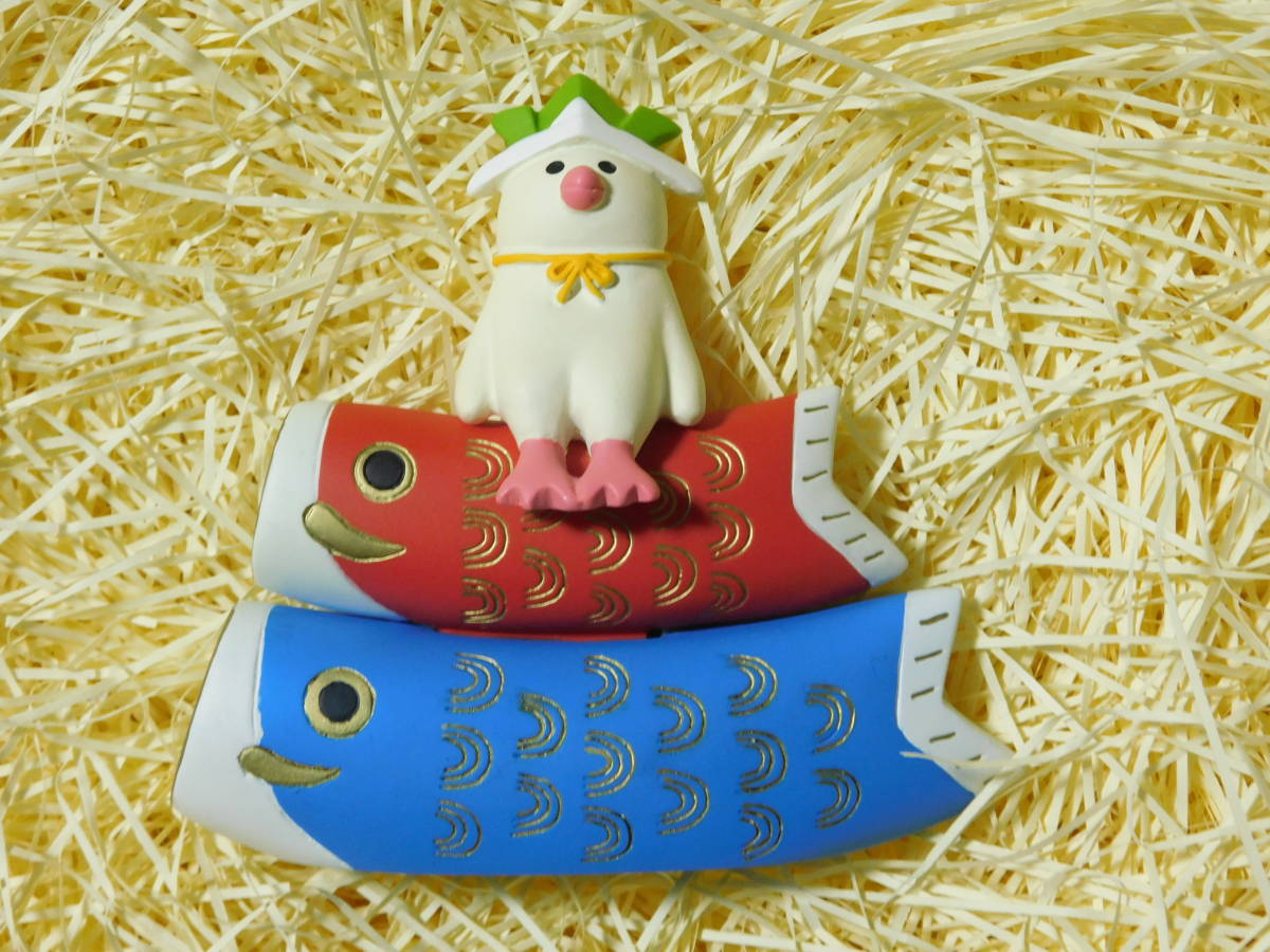 廃盤品 DECOLE concombre つみつみ鯉乗り文鳥 五月飾り 端午の節句
