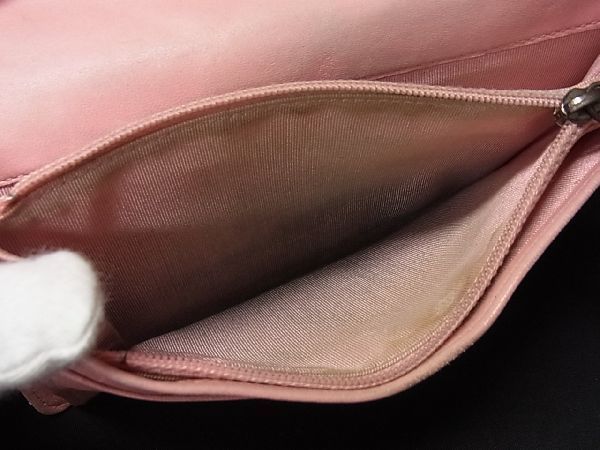 1円 CHANEL シャネル ココマーク マトラッセ レザー コインケース 二 ゴールド金具 ブローチ キャビアスキン ラムスキン チェーン 二つ折り ダークネイビー 小銭入れ
