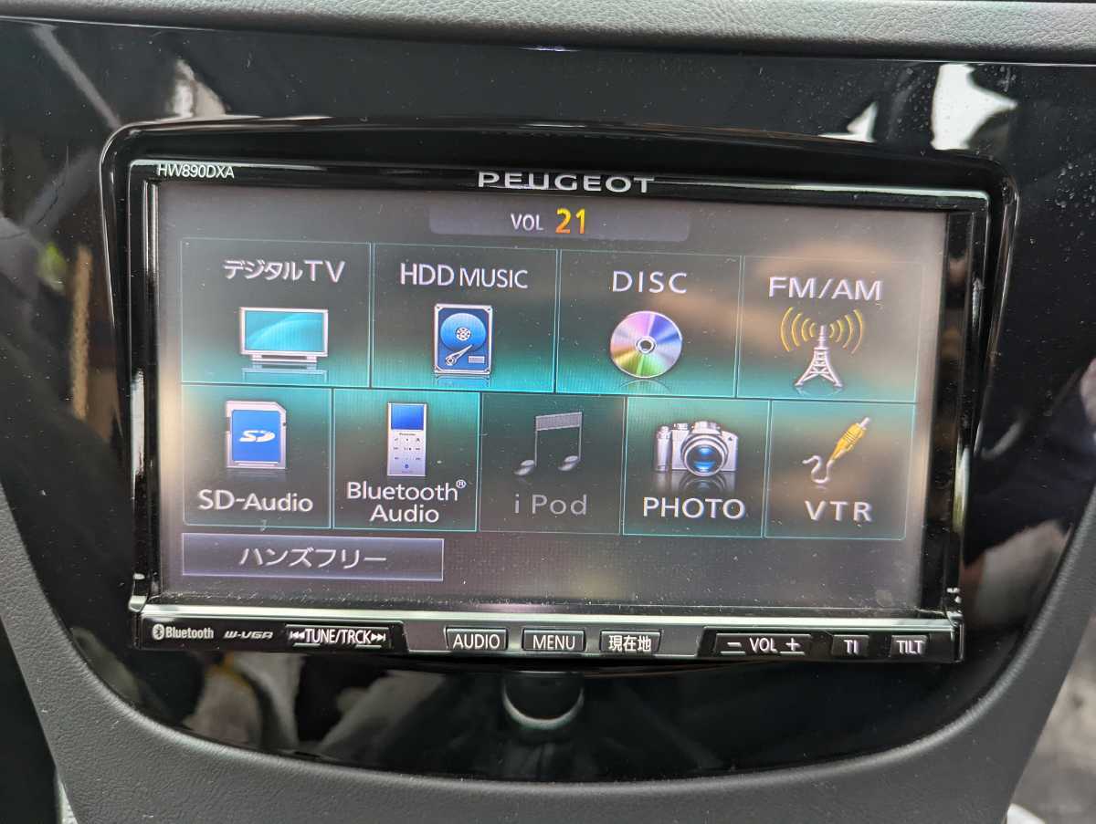 PEUGEOT プジョー 純正 オプション panasonic CN-HW890DXA HDD 