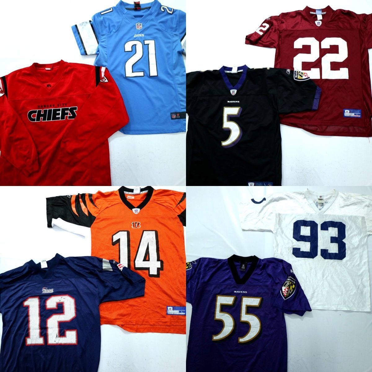 【得価，セール】 NFLゲームシャツ set ビックロゴ スポブラ 他 メンズL 8枚セット まとめ売り 古着卸 1円スタート 最落なし MH2760(文字、ロゴ)｜売買されたオークション情報、yahooの商品情報をアーカイブ公開 - Lサイズ