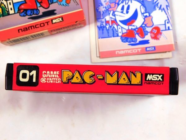 22☆MSX レトロ ゲームカセット パックマン ナムコ 1980-1984 箱 説明 