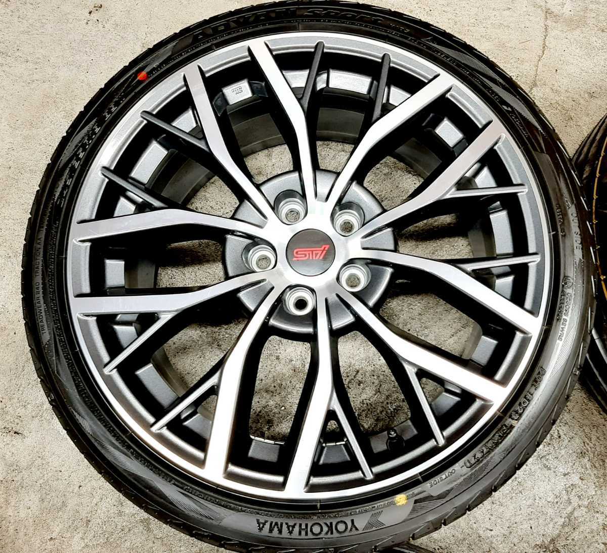 新車外し】スバル WRX STI 最終型 純正 19インチ 8.5J ホイールタイヤ