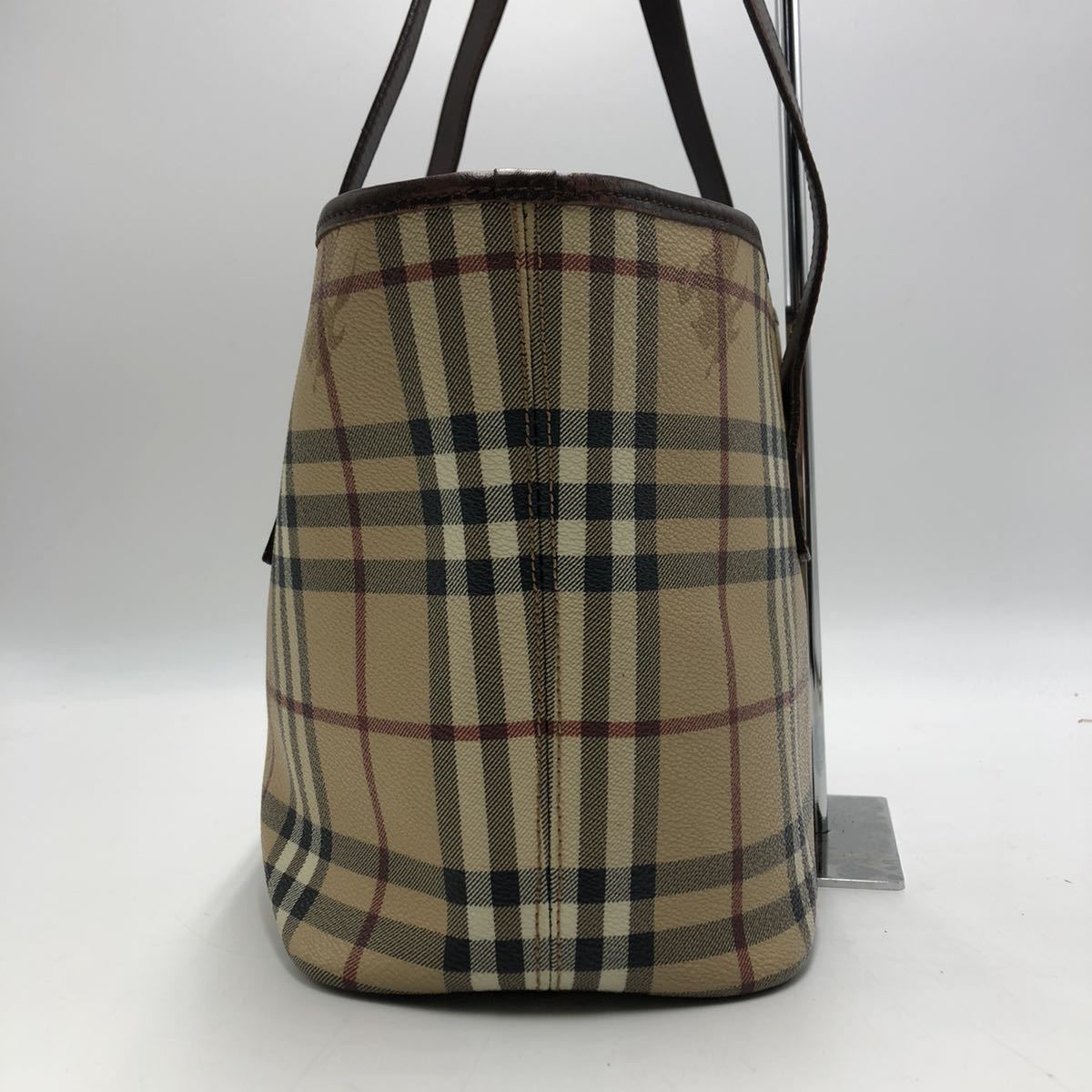 1円『極美品』 BURBERRY LONDON トートバッグ ノバチェック シャドー 