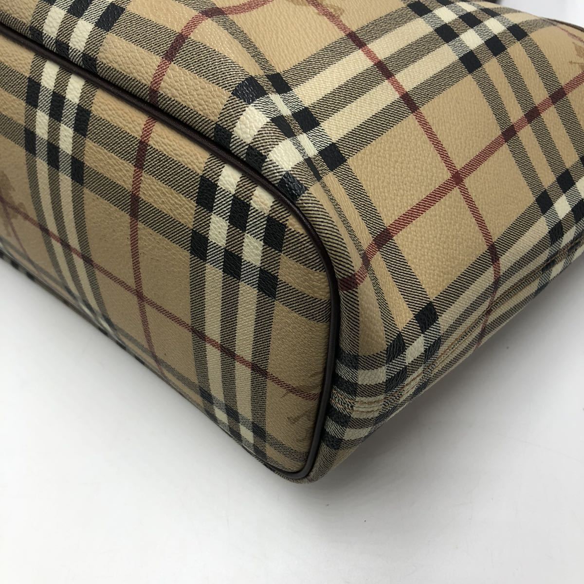 1円『極美品』 BURBERRY LONDON トートバッグ ノバチェック シャドー 