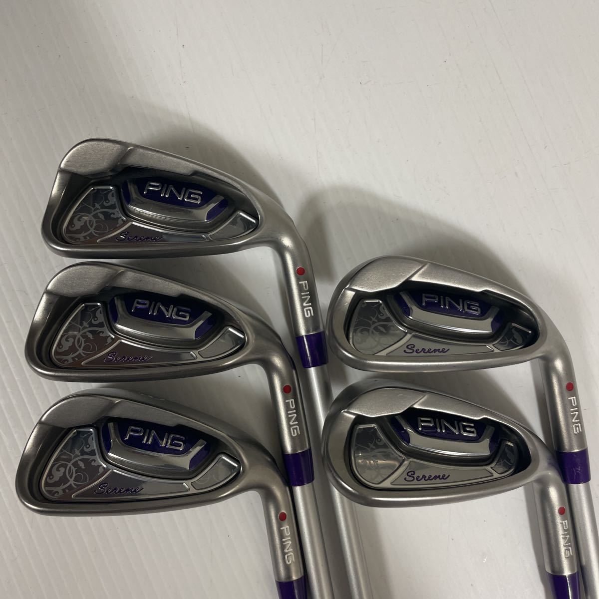 ☆レディース用アイアンセット☆ PING SERENE 赤ドット 7I〜PW SW 5本