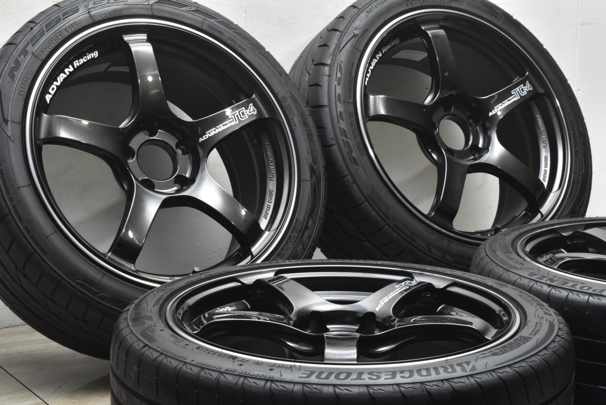 軽量】ヨコハマ アドバンレーシング TC-4 18in 8J +45 PCD114.3 2021年 