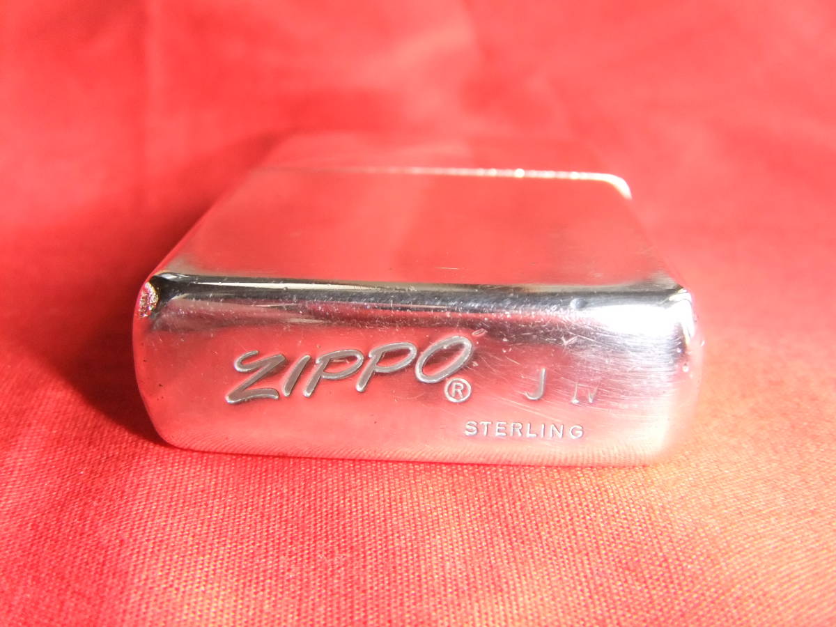 希少使用品スターリングシルバーZIPPOイタリックロゴ1980年代ZIPPO
