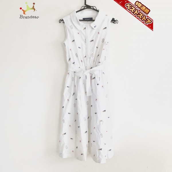 新作入荷，本物保証 エムズグレイシー M'S GRACY サイズ36 S - 白&times;シルバー&times;マルチ レディース レギュラーカラー/ノースリーブ/ロング/シャツワンピ/刺繍(エムズグレイシー)｜売買されたオークション情 エムズグレイシー