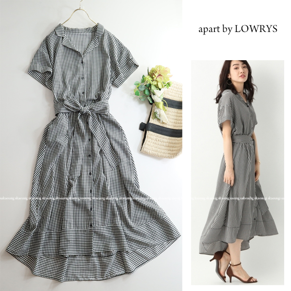アパートバイローリーズ apart by lowrys ☆チェック柄開襟シャツ 