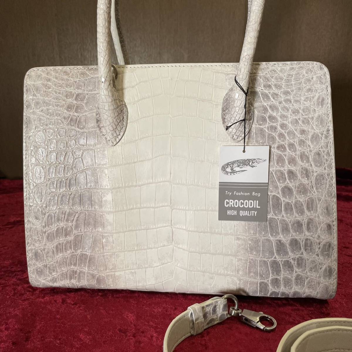 未使用 最高級 ヒマラヤ クロコダイル クロコ マットクロコ リアル