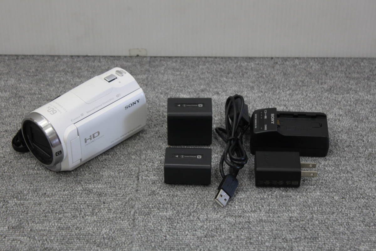 美品 バッテリー2個 SONY Handycam HDR-CX680 ホワイト デジタルHD