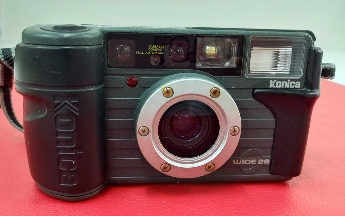 □A KONICA Off-Road WIDE28 現場監督 コンパクトフィルムカメラ 現状