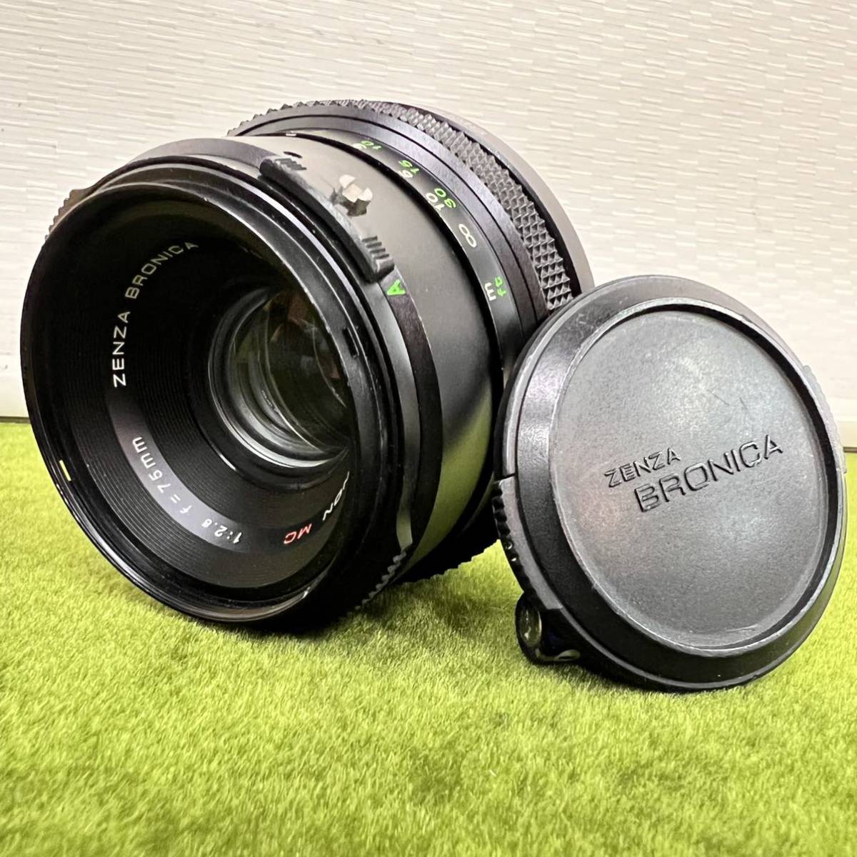 ★☆カメラ/カメラ用品/中判 カメラレンズZENZA BRONICA/ブロニカ フタ付き ZENZANON MC 1:2.8 f=75mm ☆★