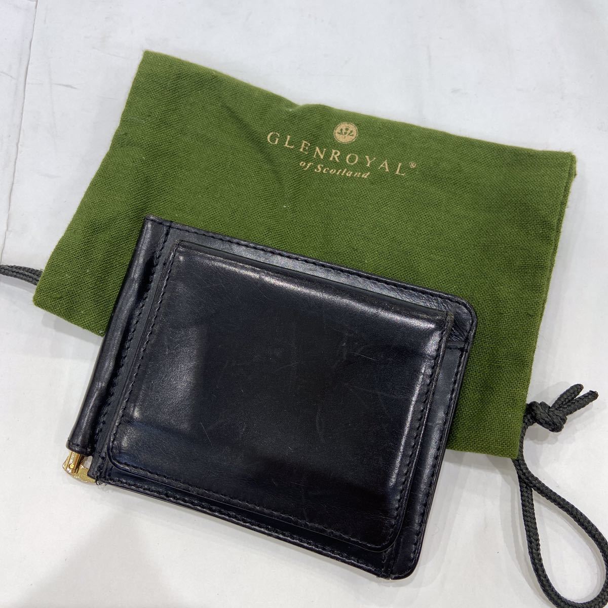 GLENROYAL グレンロイヤル】6164 マネークリップ 小銭入れ付