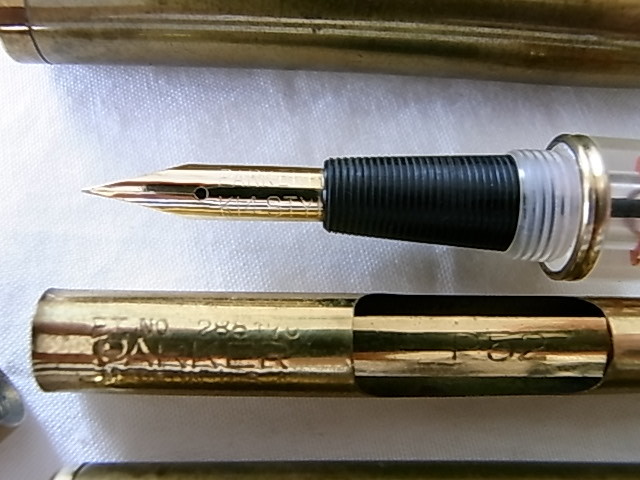 希少 万年筆博士 PARKER デュオフォールド セーラーペン先 14K B