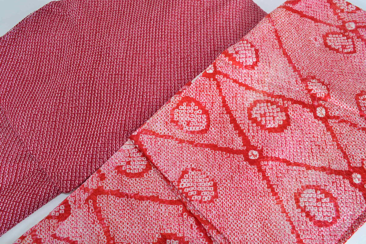 きものや】A98 すべて正絹総絞り 羽織・小紋 鹿の子絞り 疋田絞り 寒色