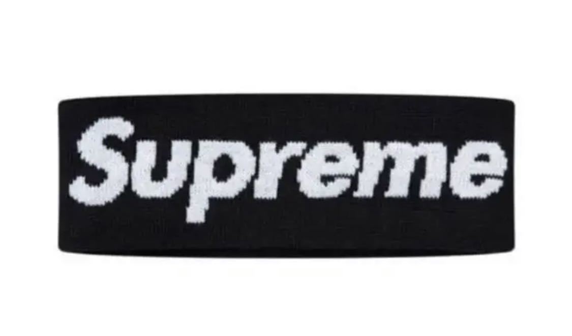 中古 値段 supreme18FW headband ヘアバンド黒