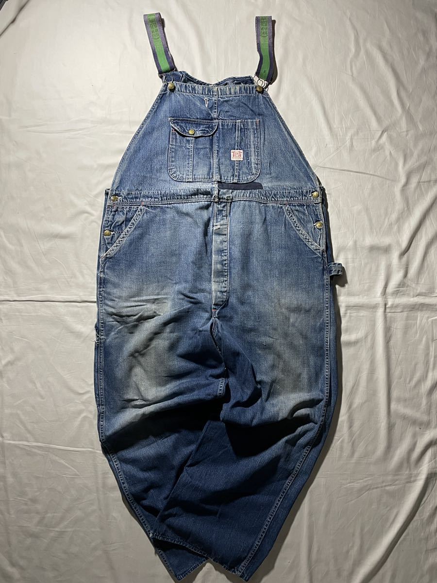 50s TEST デニムオーバーオール ヴィンテージ USA製 ビッグサイズ 50s