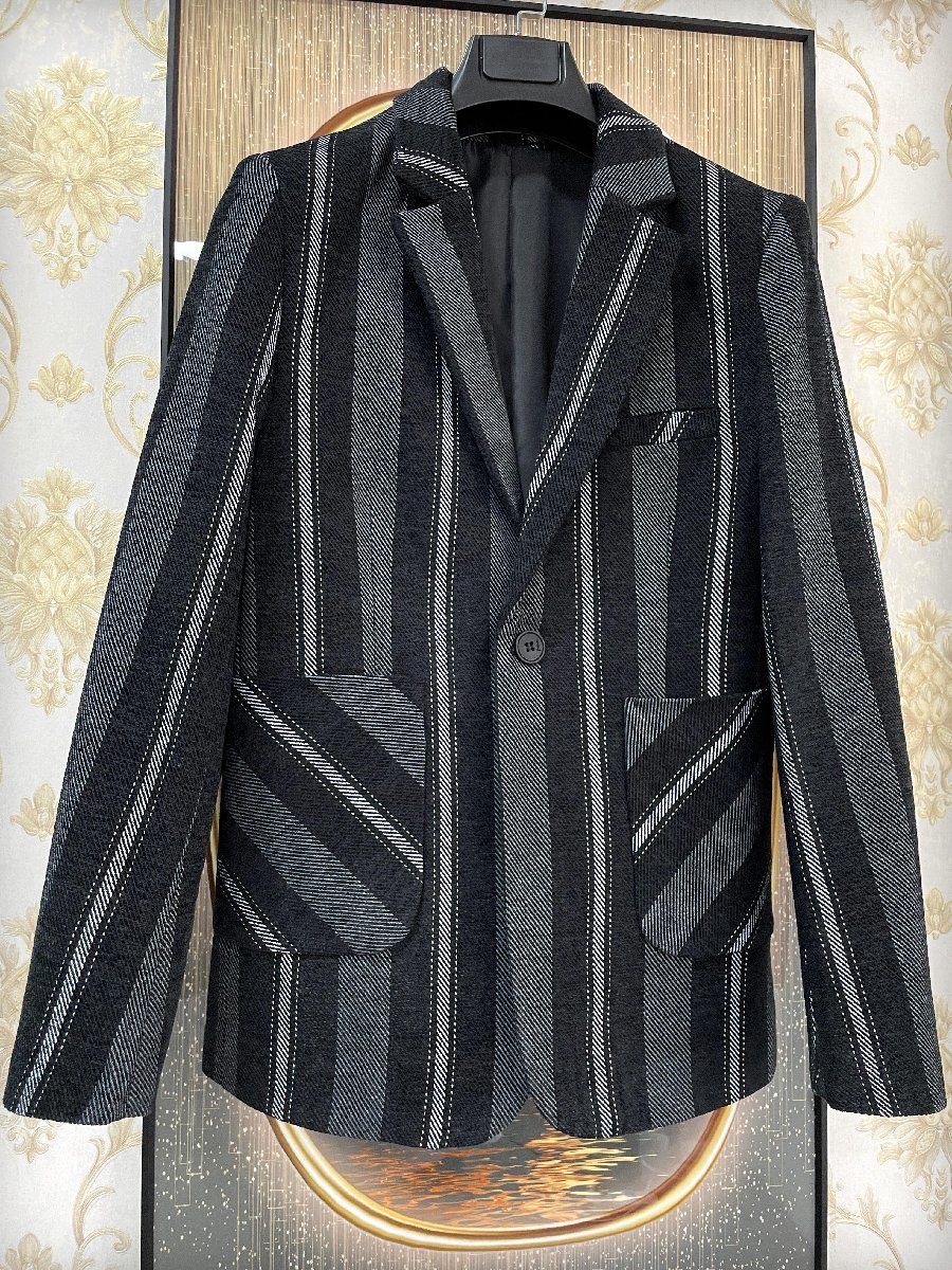 最高級EU製＆定価7万◆UABONI*テーラードジャケット*Paris*ユアボニ*フランス◆高品質カシミヤ ストライプ 縦縞 カジュアル ビジネス M/46 最高級EU製＆定価7万◇UABONI*Paris*テーラードジャケット 最高級EU製＆定価7万◇UABONI*テーラードジャケット*Paris* - 紳士 最高級EU製＆定価7万◆UABONI*Paris*テーラードジャケット*ユアボニ*パリ発◆上質カシミヤ100％ 最上級EU製＆定価7万◇UABONI*Paris*ユアボニ*テーラード