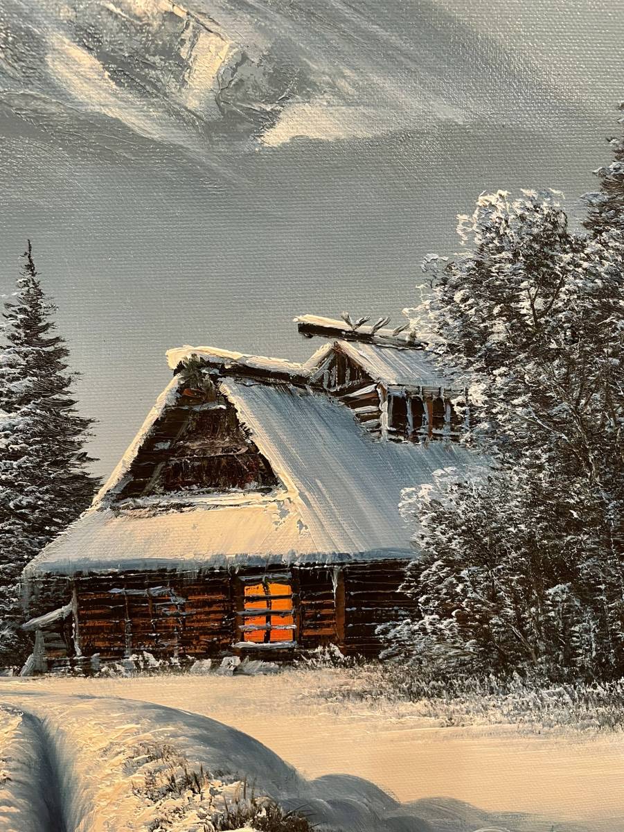 人見友紀『富士山』油彩12号・サイン有り　※真作保証_3