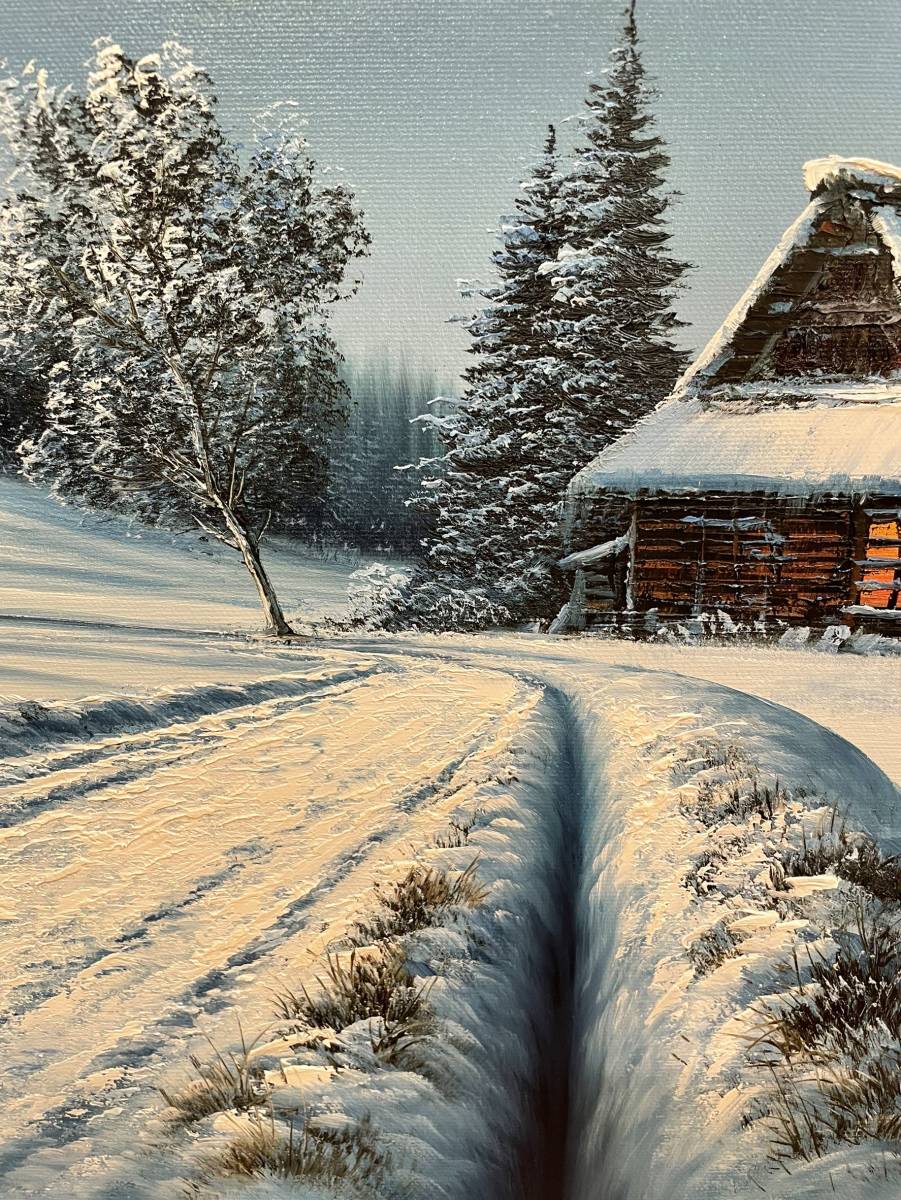 人見友紀『富士山』油彩12号・サイン有り　※真作保証_4