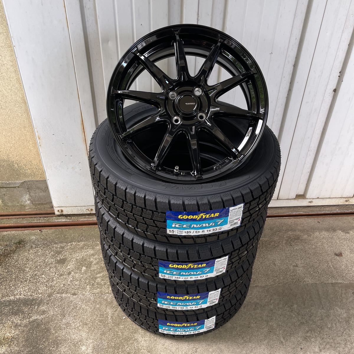 新品スタッドレスセット185/55R16グッドイヤーアイスナビ7 G.SPEED G05 