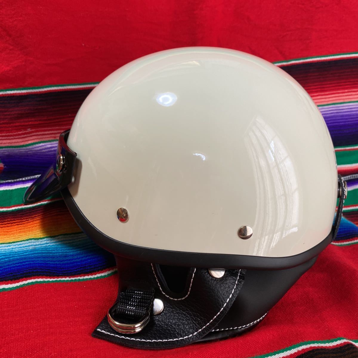 ハーフヘルメット ショーティー 半ヘル XL ビートル レトロ オーシャン 
