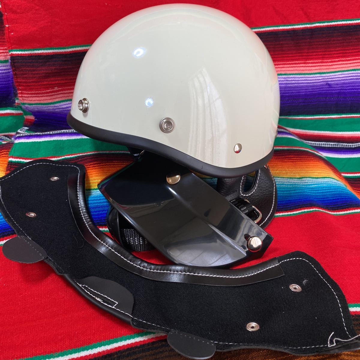 ハーフヘルメット ショーティー 半ヘル XL ビートル レトロ オーシャン 