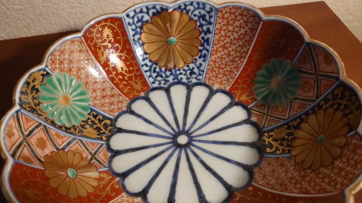 大聖寺伊万里 色絵 古伊万里 公式通販 伊万里 金彩 - | 金襴手 花鳥文 大鉢