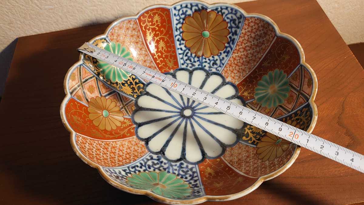 大聖寺伊万里 色絵 古伊万里 公式通販 伊万里 金彩 - | 金襴手 花鳥文 大鉢