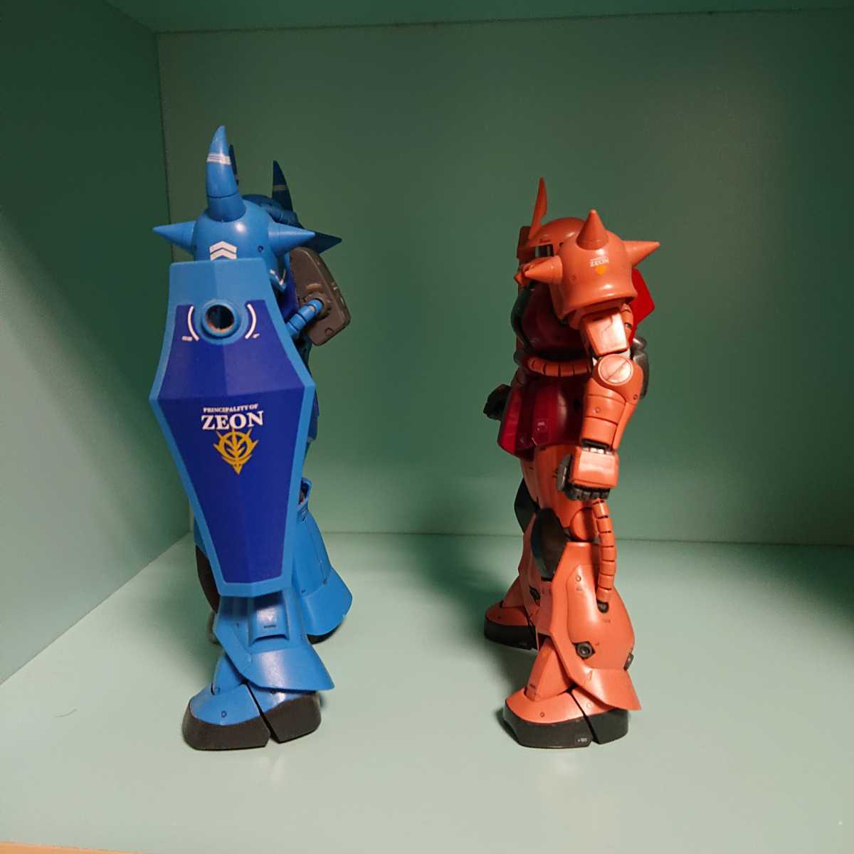 ガンプラmgシャア専用ザク2ver2 Mgグフver2セット 素人作製 素組み スミ入れ つや消しトップコートのみ 機動戦士ガンダム 売買されたオークション情報 Yahooの商品情報をアーカイブ公開 オークファン Aucfan Com