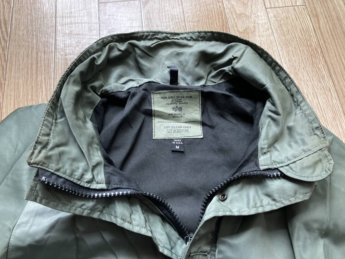 alpha ecwcs cold weather parka olive M made in usa 90s アルファ 