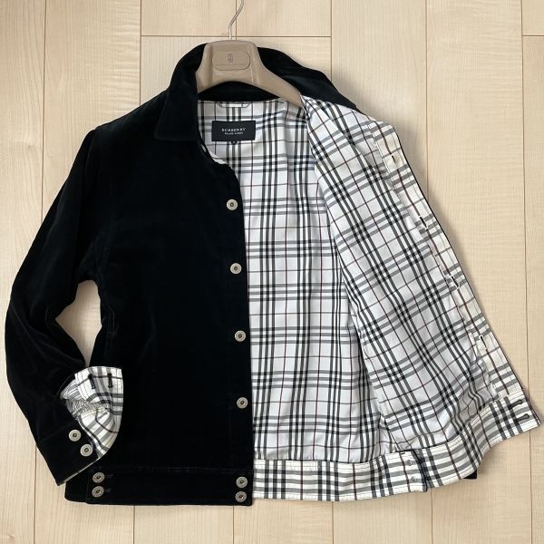 新品，定番 BURBERRY BLACK LABEL/バーバリーブラックレーベル トラッカージャケット M ベルベット生地 黒 通年着れる生地感 春秋 ＃84(Mサイズ)｜売買されたオークション情報、yahooの商品情報をアーカイブ公 ジャンパー、ブルゾン一般