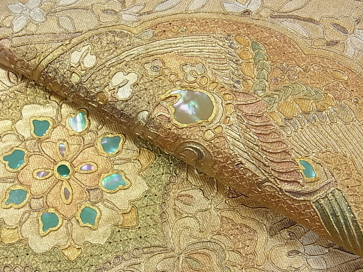 極上の逸品 中国3大刺繍 汕頭、相良 正絹袋帯 洒落に