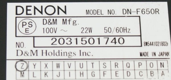 ★（（一か月保証））☆ DENON ソリッドステートレコーダー ブラック DN-F650R 　　動作ＯＫ