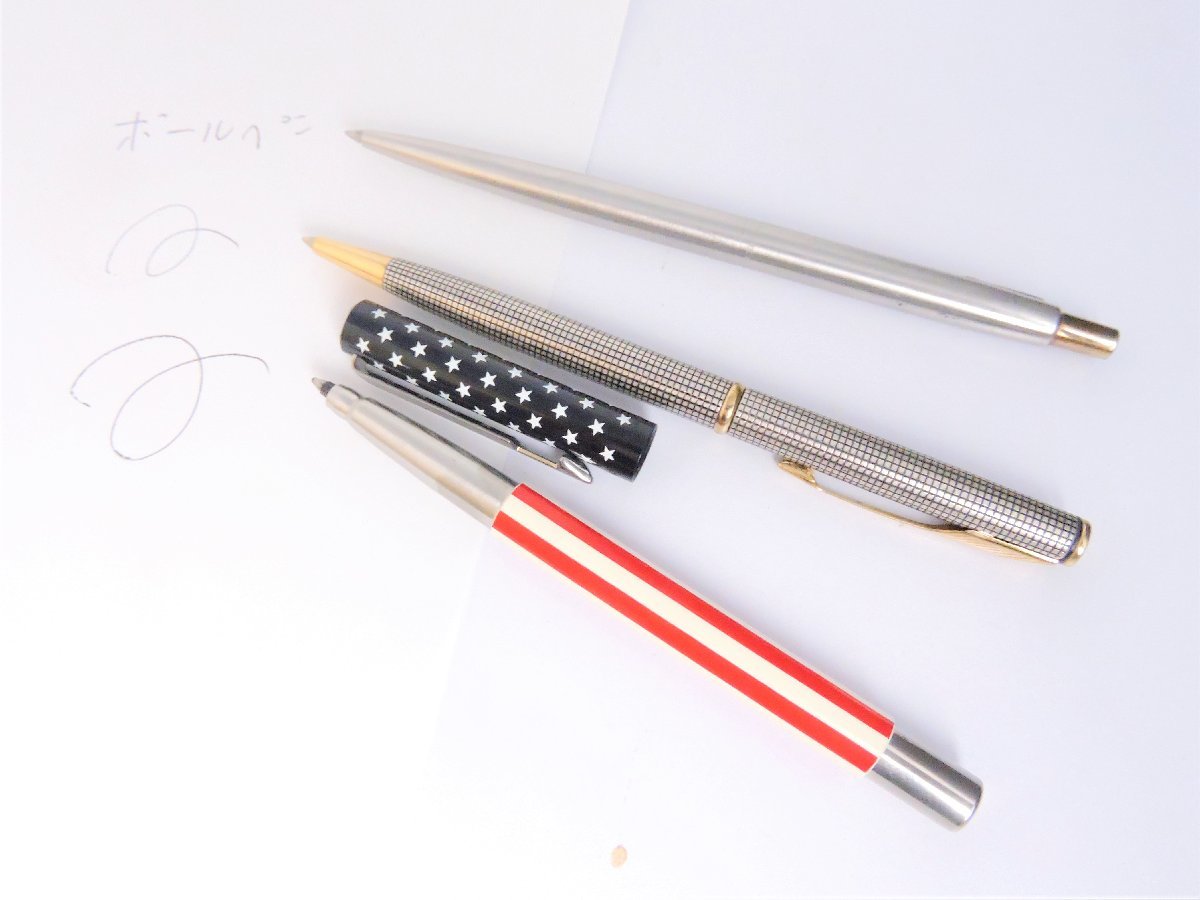 ⭐️ PARKER ボールペン シルバー チェック柄 正規品 パーカー PARKER ボールペン シャープペンシル フランス