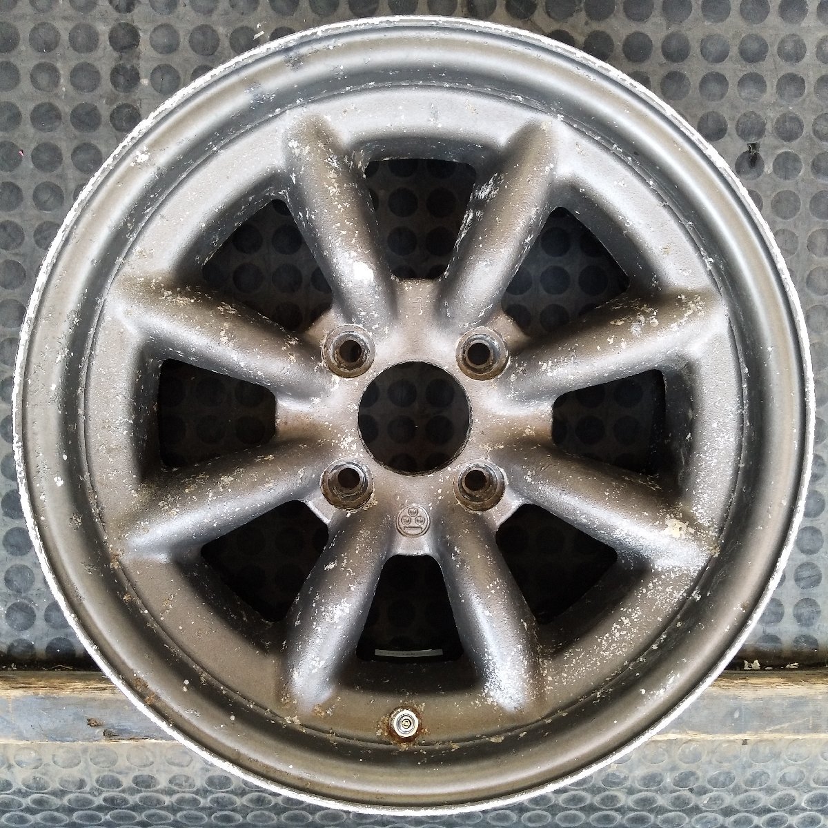 管理番号：W6-209【1本のみ】【15x7.5J 4x114.3 ET+8 ハブ73】ワタナベ・旧車等・店頭直接引取可能