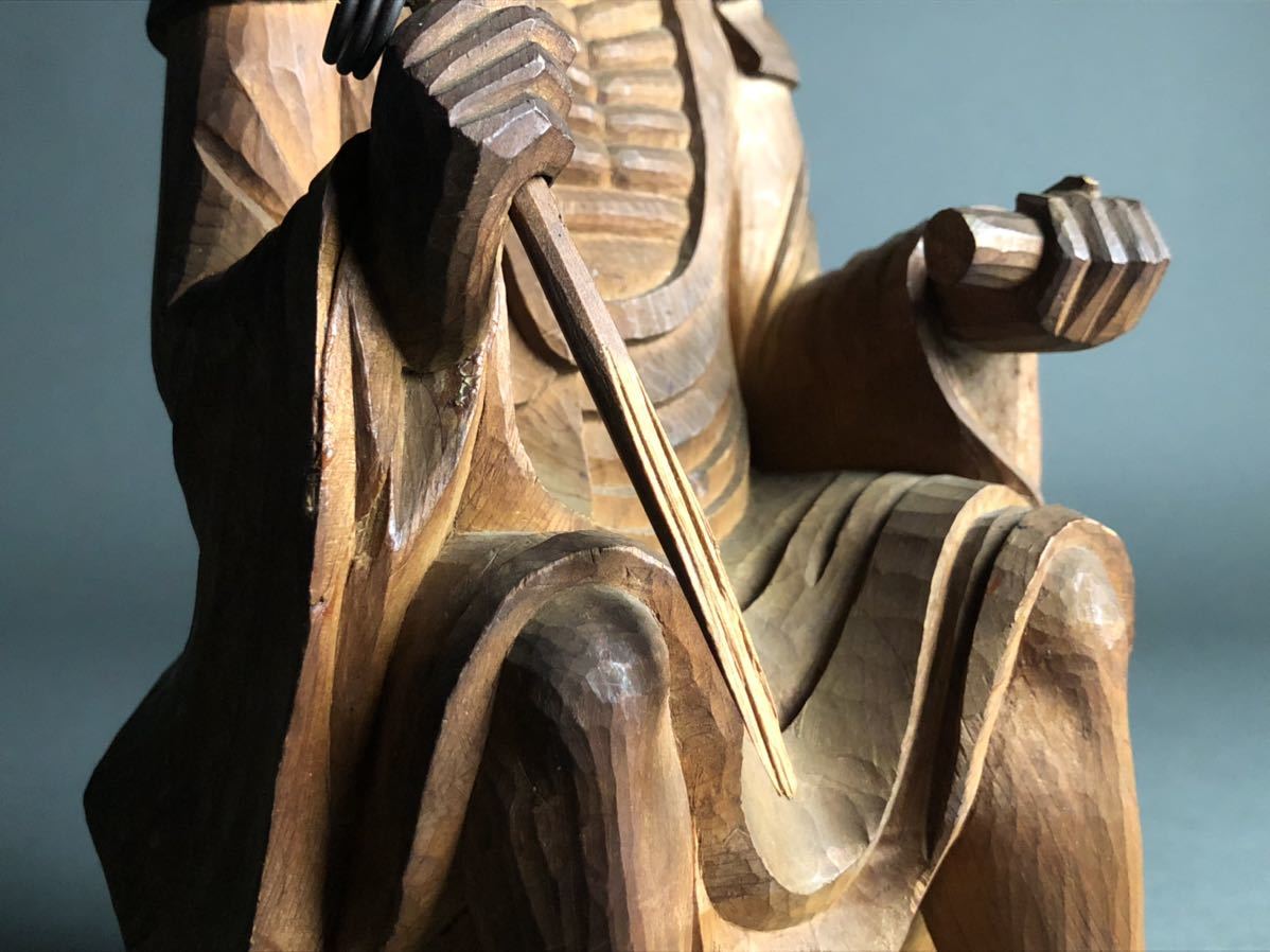 仏教美術 高村光雲直門 岩崎光仁 刀 木彫 役行者 寺院 仏像 一刀彫｜仏像