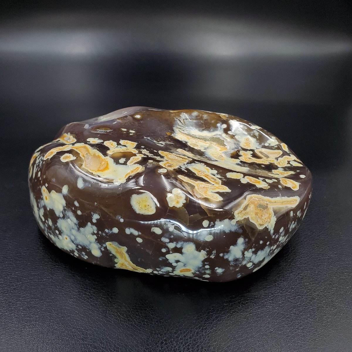 鑑賞石 水石 自然石 盆景 9.5 木製台座付 盆石 置物 岩石 天然石 飾石