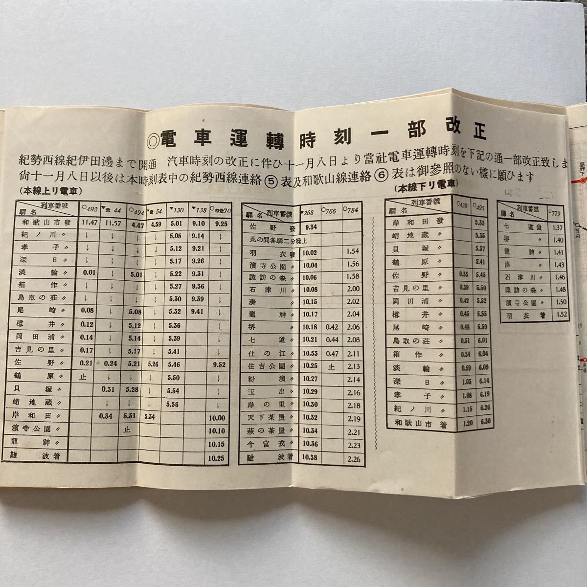 南海電車時刻表 1932年4月 難波 和歌山市 難波 汐見橋 高野山南海電車線路図 紀勢西線 和歌山線 加太電車 水間電車連絡 時刻表 売買されたオークション情報 Yahooの商品情報をアーカイブ公開 オークファン Aucfan Com