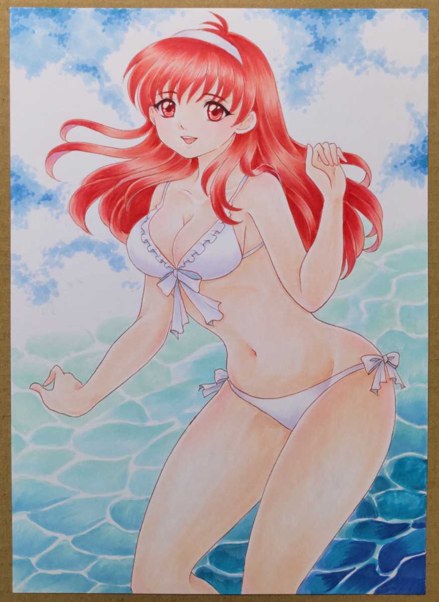 手描きイラスト ときめきメモリアル 藤崎詩織 水着 B5サイズの入札履歴