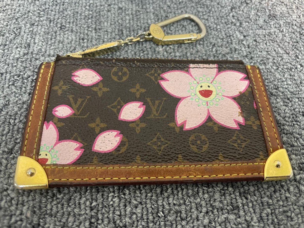 モノグラム チェリーブロッサム ポシェット クレ 中古品】LOUIS VITOTON ルイ・ヴィトン モノグラム チェリーブロッサム
